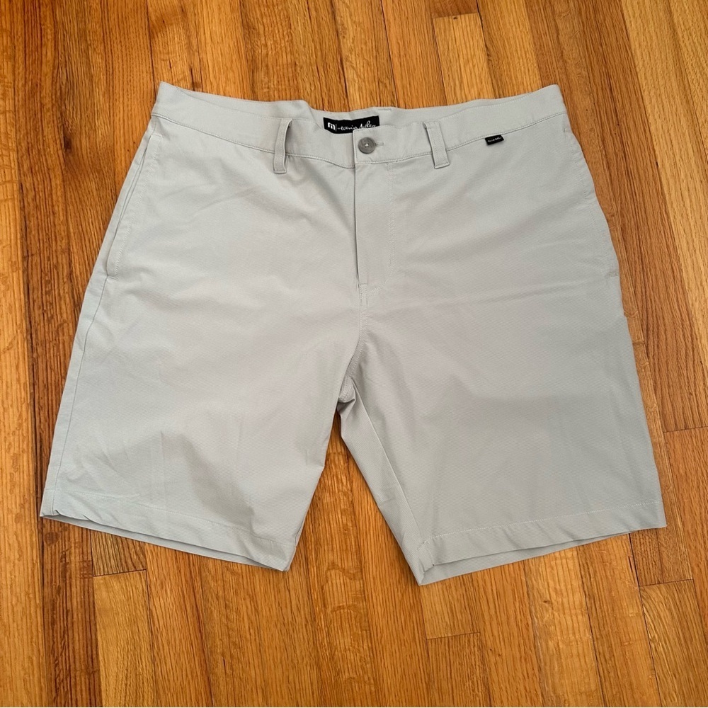 Travis Mathew Light Gray Performance Golf Shorts